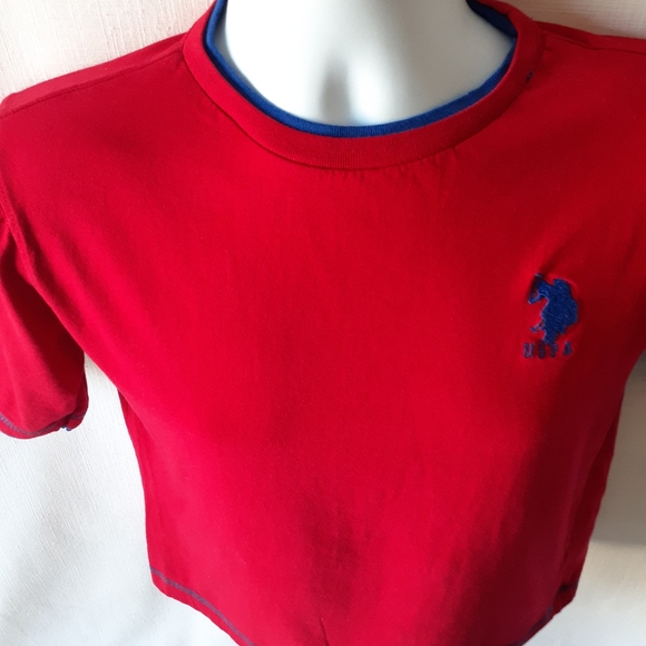U.S.Polo Assn.boys red short-sleeve t-shirt size 18 - Picture 3 of 9